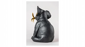 Фигурка Lladro Коала 34х 21x27 см, фарфор, черно-золотая, лимитированный выпуск